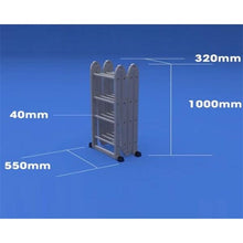 Load image into Gallery viewer, SAFELINE MULTIPURPOSE ALUMINIUM LADDER 12 FOOT