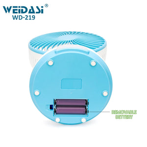 Weidasi Rechargeable Mini Fan With Side Light WD-219