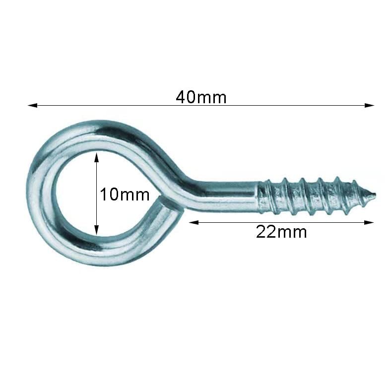 40mm Zinc Steel Screw Eyes