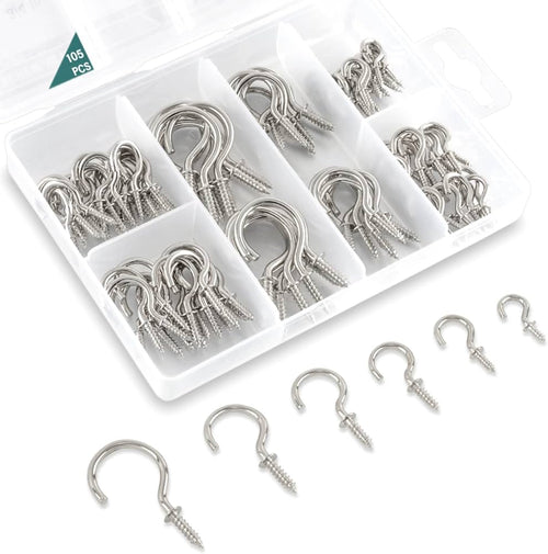 60mmx10mm ZP Steel Screw Hooks