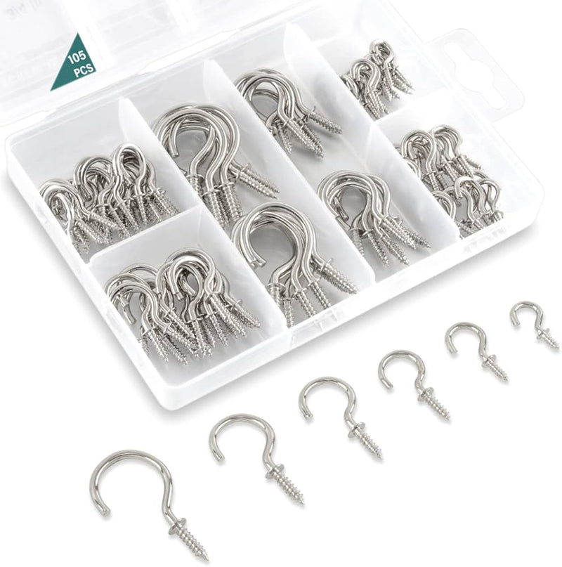 60mmx10mm ZP Steel Screw Hooks
