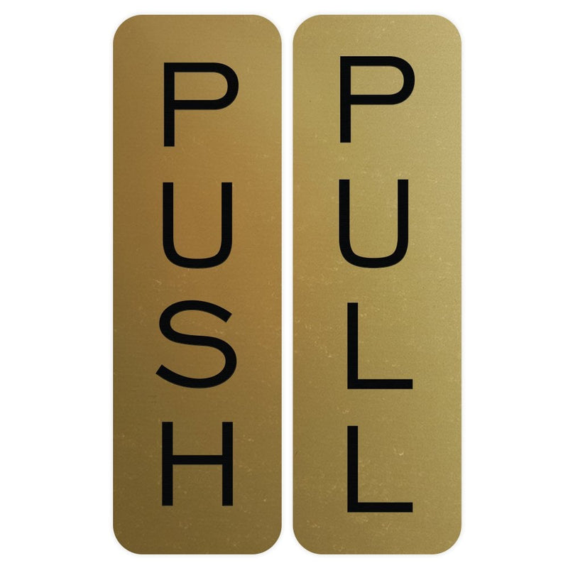 8x2 Gold Sign Push (Vertical) 6032