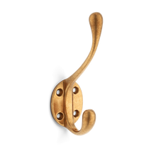 Load image into Gallery viewer, 90mm BRASS Die Cast Hat &amp; Coat Hooks