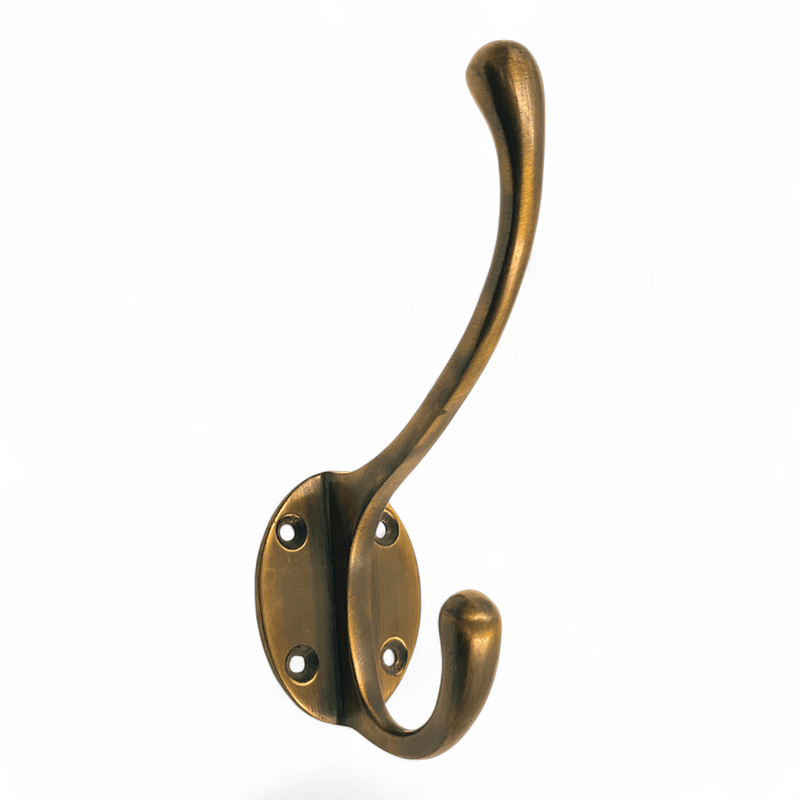 90mm BRASS Die Cast Hat & Coat Hooks