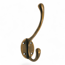 Load image into Gallery viewer, 90mm BRASS Die Cast Hat &amp; Coat Hooks