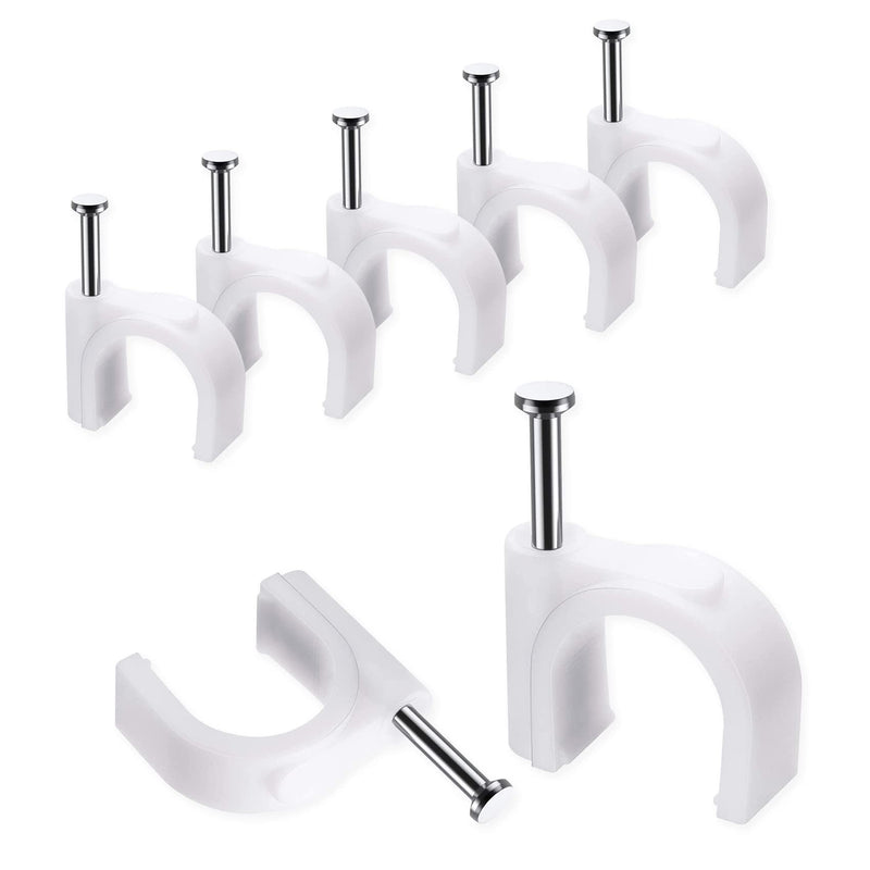 10mm x 50pc cable clips white