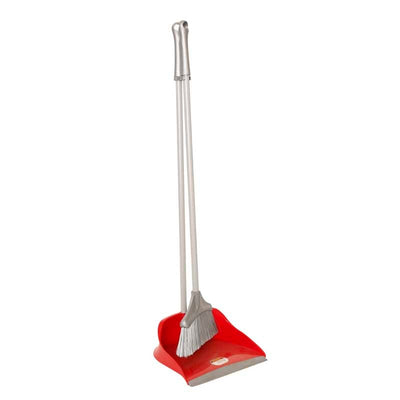 Dosco Long Handle Dustpan Brush Set Red 53005b