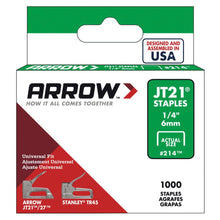 Load image into Gallery viewer, Arrow JT21 6mm Staples  214i
