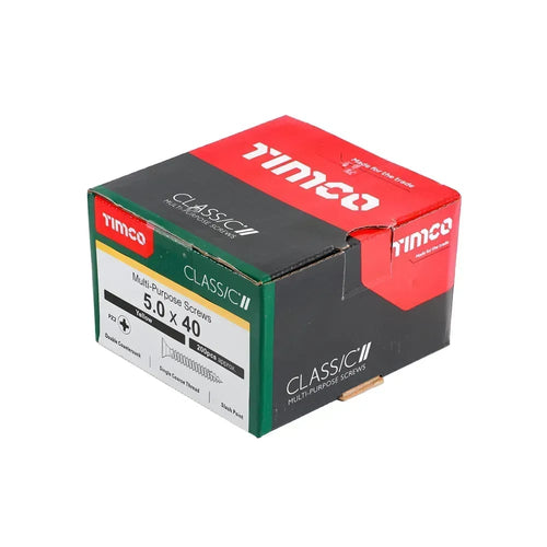 5.0X40 Multi- Purpose Screws Box 200pc 50040CLAF