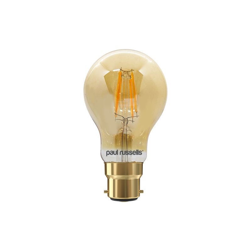 FGLS73BCAMD 7w B22 LED GLS Antique Filament Dimmable Bulb