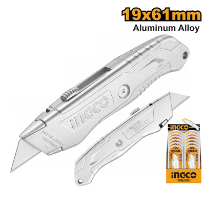 Ingco Utility Knife 10x Pack (61x19mm)