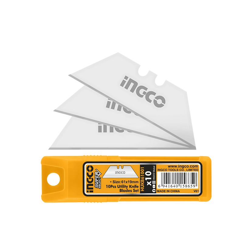 Ingco Utility Knife 10x Pack (61x19mm)
