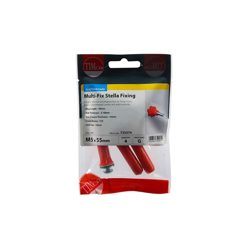 M5X55 MULTIFIX STELLA RED