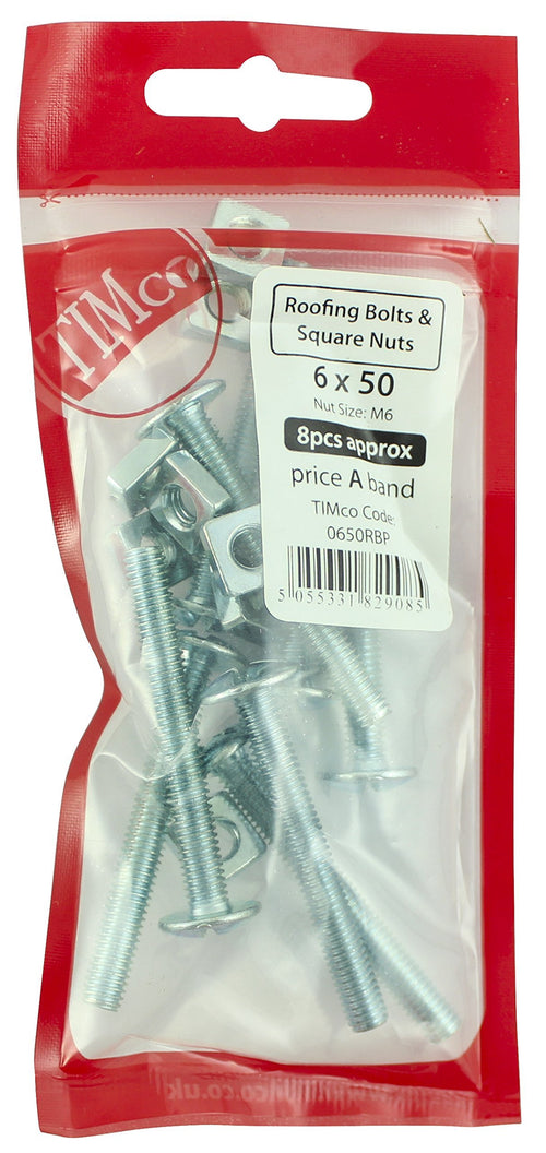 M6x80 Roofing Bolts & Nuts 0680RBP