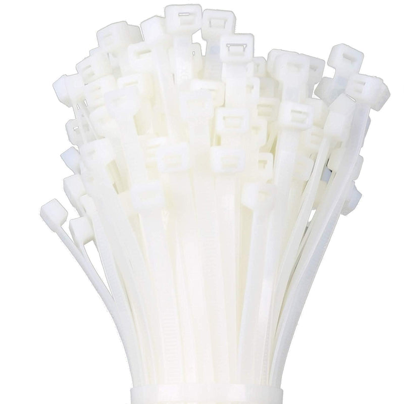 300MM X 4.8 Cable Ties White PK100