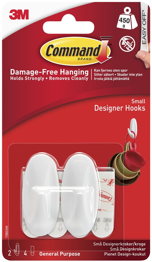 Small Oval Hooks White  17082