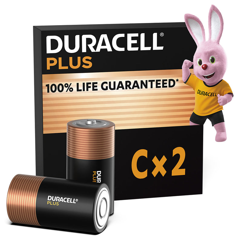 C BATTERY DURACELL PLUS 100