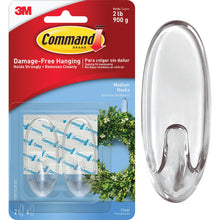 Load image into Gallery viewer, 17091Clr 3M Medium Hooks Clear pk2