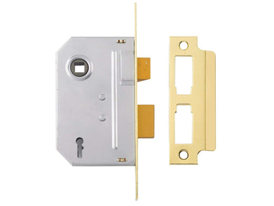 63mm 2-Lever Sashlock Brass