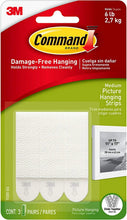 Load image into Gallery viewer, Medium Picture Hanging Strips White  17201