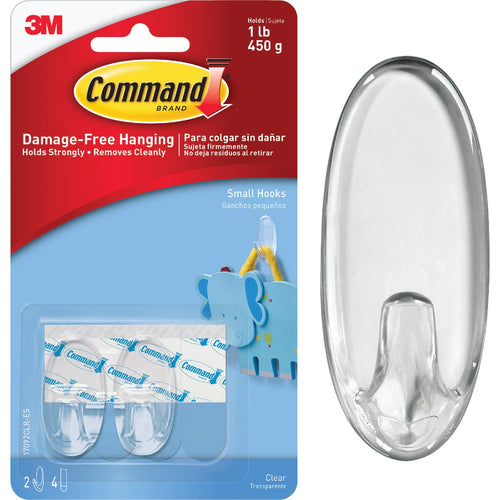 Small Hooks Clear 2pk  17092CLR