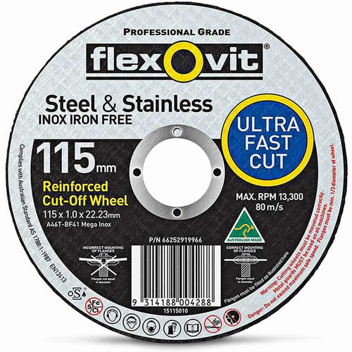 115x1.0mm Stainless Steel Cutting Disc 10Pk