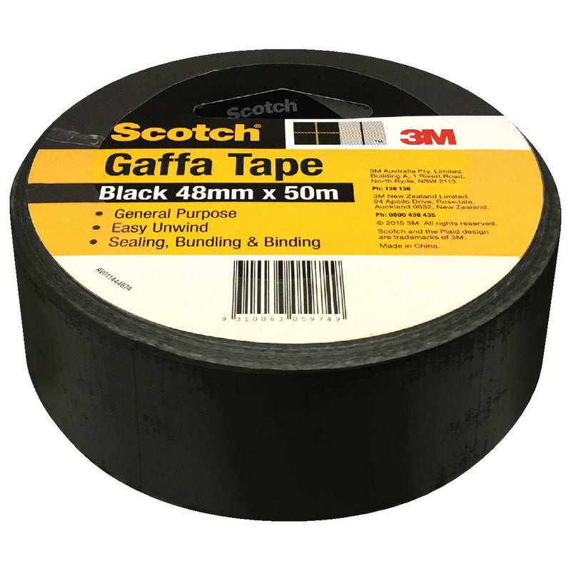 Stuk Gaffa Tape Black 48mmX50m