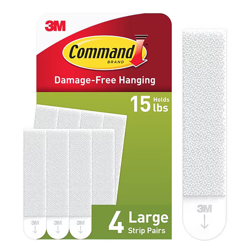 Large Picture Hanging Strips White 4pk  17206