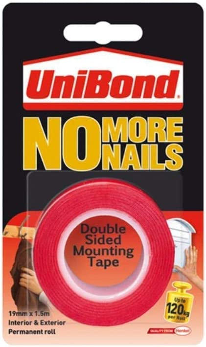 No More Nails Double Sided Tape Red Roll 120Kg 19 x 15