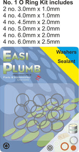 Easi Plumb EPDM Rubber O Ring Kit No. 1