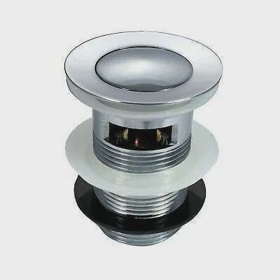 Chrome Plated Basin Waste with Popper Plug ( 1 1/4