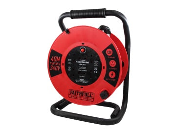 Faithfull 40m 13A Heavy Duty Cable Reel