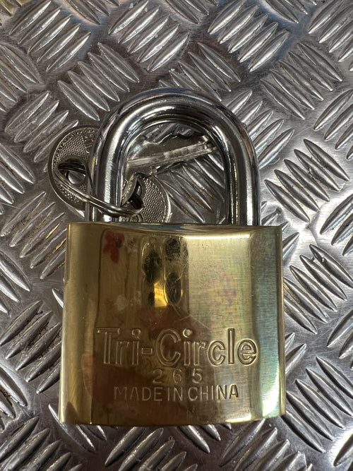 Tri-Circle 265-50mm Brass Padlock