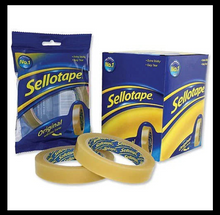 Load image into Gallery viewer, Sellotape Original Golden Clear Sticky Tape 24mm x 66mm