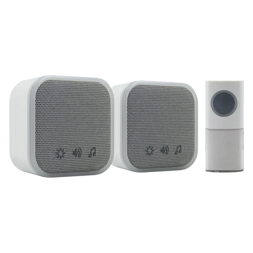 Uni-Com Portable & Plug-In Door Chime Set White