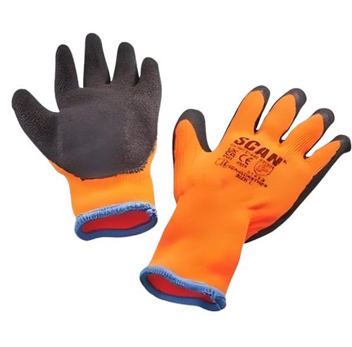 Scan Knitshell Thermal Gloves Latex Coate 3PK