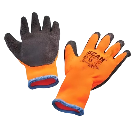 Scan Knitshell Thermal Gloves Latex Coate 3PK