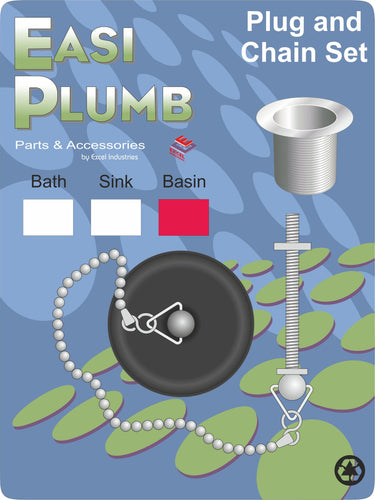 Easi Plumb Plug and Chain Set For Basin