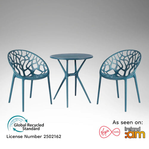 Millie Trellis Garden Furniture Set - Teal