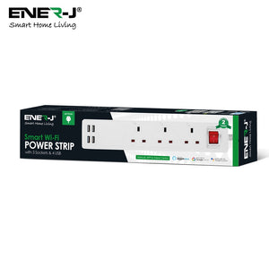 Smart Wifi Power Strip 3 sockets & 4 USB