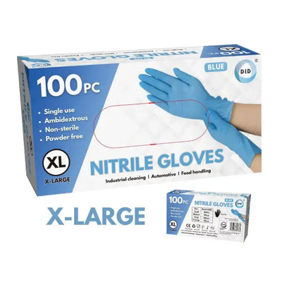 Blue Nitrate Gloves XL Powder Free CL7048XL