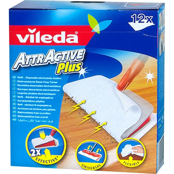 VILEDA Attractive plus mop refill box 12 units