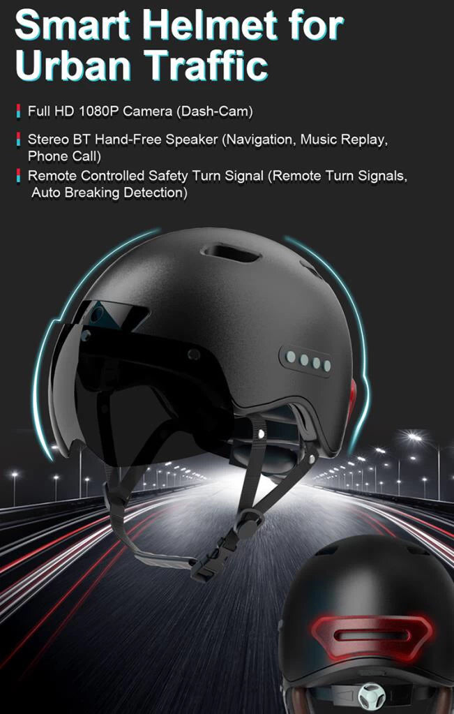 Smart Helmet for Urban Traffic | Black