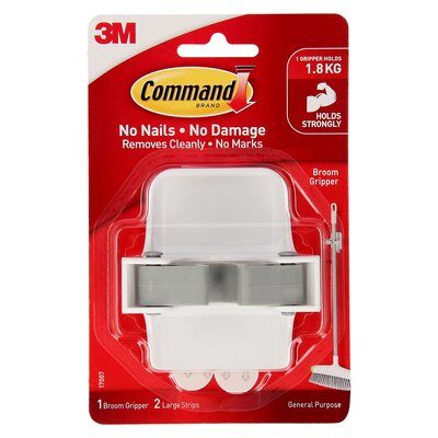 Command™ Broom Gripper White 1pk- 17007
