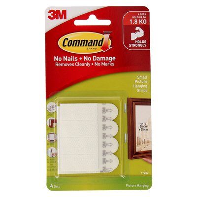 Command™ Small Picture Hanging Strips White 4pk - 17202