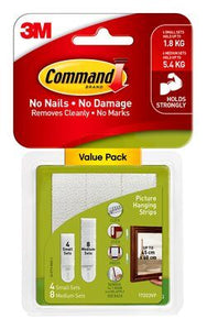 Command™ Small & Medium Picture Hanging Strips Value Pack White 12pk - 17203