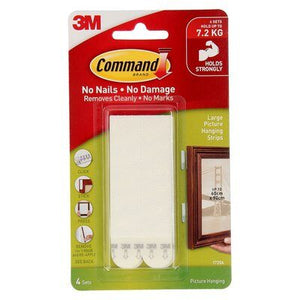 Command™ Large Picture Hanging Strips White 4pk - 17206