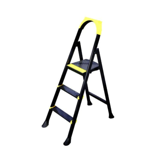 Metal Ladder 2+1 Steps Black
