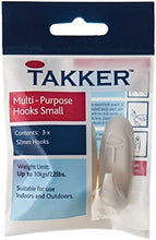 Load image into Gallery viewer, Takker - Multi-Purpose Hooks | Picture Hanging Kit Hooks - Easy Frame One Step Multi-Purpose Hanging Tool Hooks - Compatible With Takker And Hardwall Takker - Suitable Indoors And Outdoors | Small - x3 Pack
