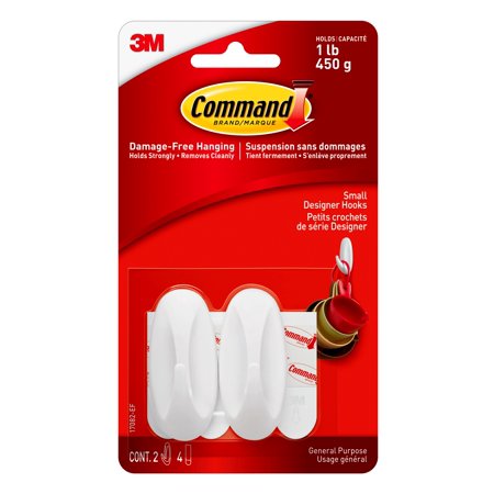 Command™ Small Oval Hooks White - 17082